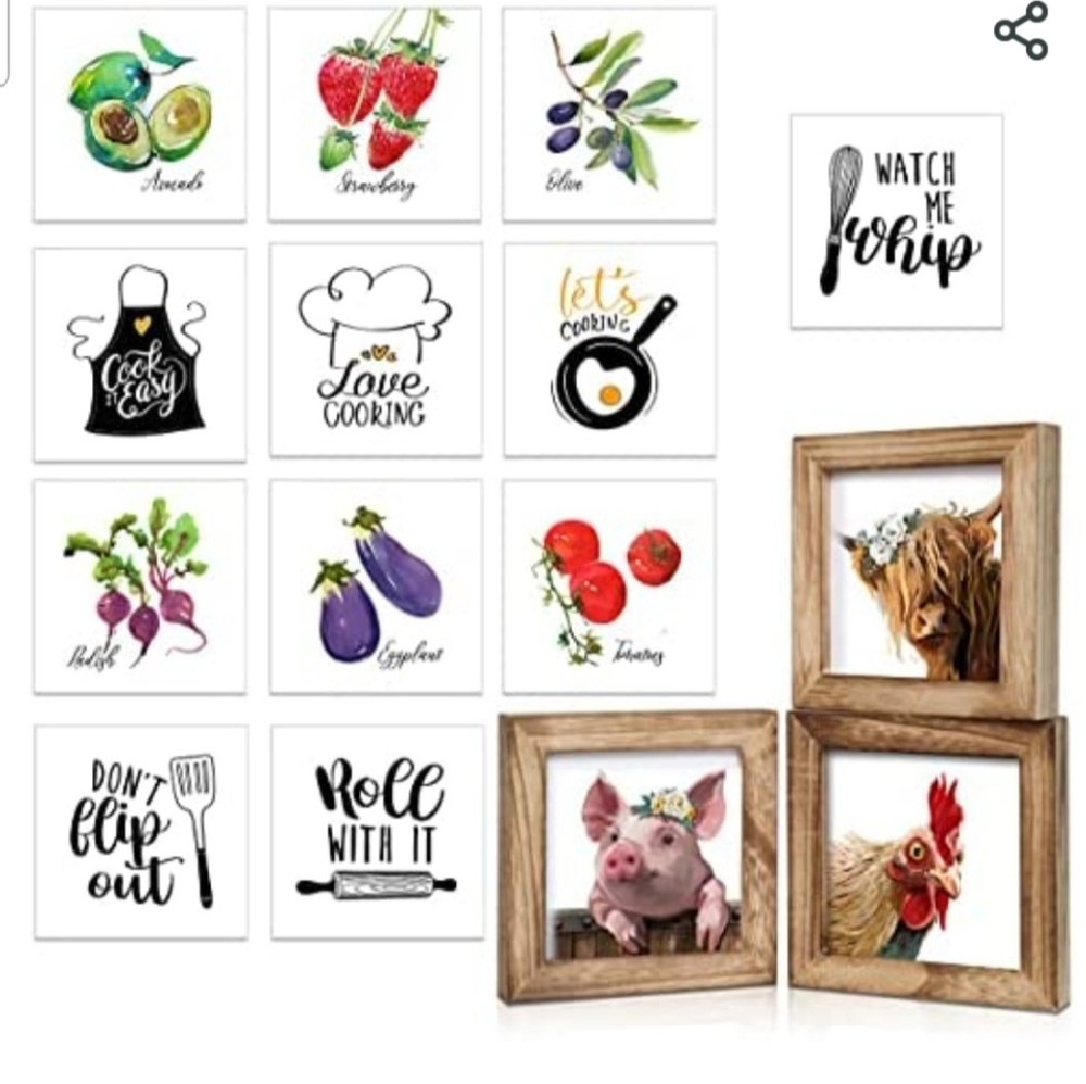 Farmhouse interchangeable canvas prints with 3 frames